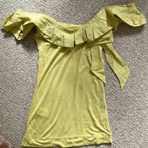 BCBGeneration off shoulder yellow top
